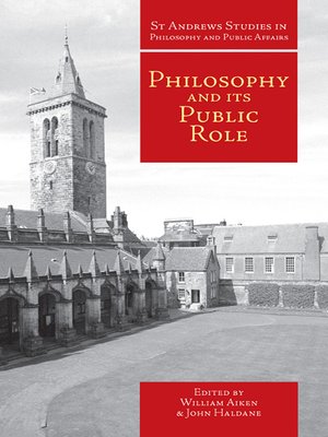 cover image of Philosophy and Its Public Role